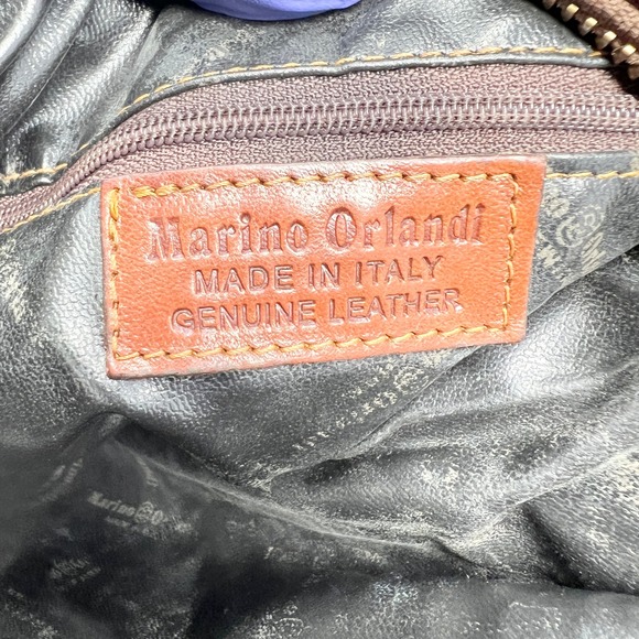 Marino Orlandi Italian Cognac Leather Convertible Bucket Bag Backpack Crossbody main image 8
